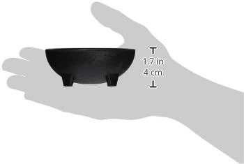 Tigelas de salsa winco molcajete, tigelas de 4 onças, preto, conjunto de 4