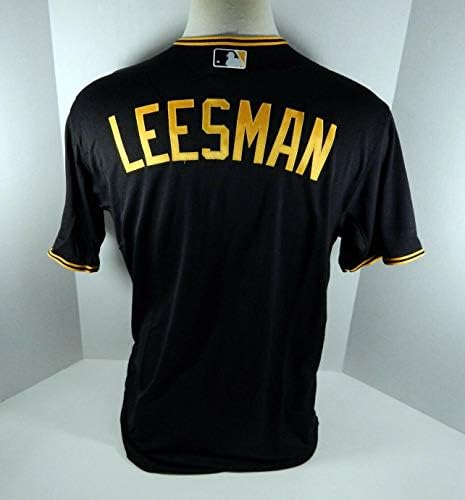 2015 Pittsburgh Pirates Charlie Leesman # Jogo emitido Black Jersey Pitt33175 - Jogo usou camisas MLB