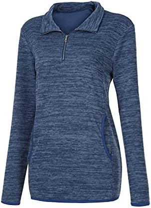 FMCHICO Feminino Feminino Gerater -Cole Casual Pullover Sweatshirt Tunic Tops com bolsos