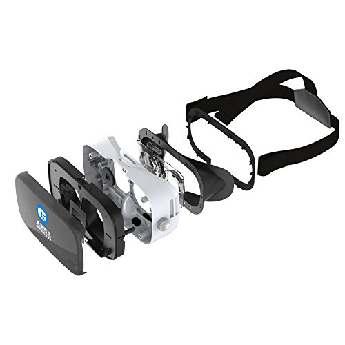 Óculos 3D, lofs 3d óculos VR VIS 3D VR HD 8 Camadas lentes de revestimento de nano fones de ouvido de realidade virtual com lente