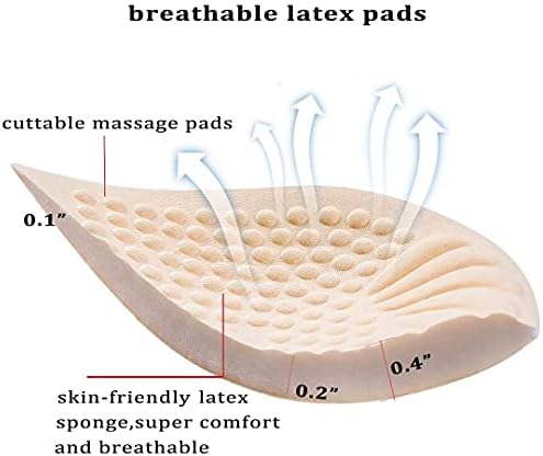 Prettywell Bra Pads Inserções, 2 pares de bras de látex para sutiãs esportivos, inserções de copos de sutiã para tops de biquíni