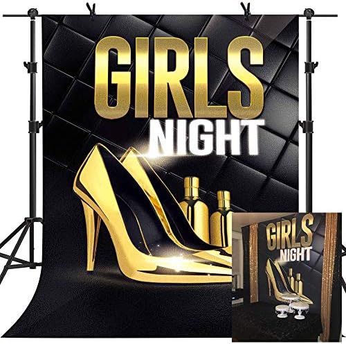 Carnaval Night Background Golden Dance Sapatos Perfume Girl Night Taço Faculdade Photo Studio Booth Backgrody
