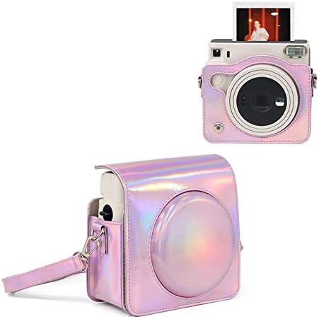 Wogozan Square Sq1 Caso de proteção para Fujifilm Instax Square Sq1 Caixa de câmera instantânea com alça de ombro ajustável - rosa colorido