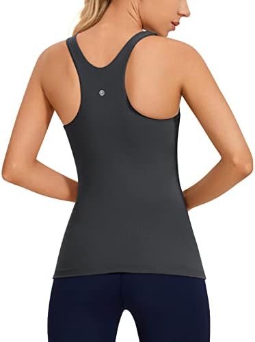 Tamas de treino do pescoço do pescoço do CRZ Yoga High - Com as camisas esportivas esportivas esportivas de Bra Racerback de Bra de prateleira embutida