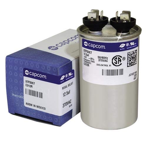 CAP125000370RPS - 12,5 UF MFD 370 VOLT VAC - Atualização do capacitor redondo de Goodman