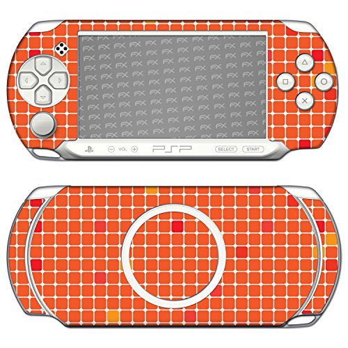 Sony PSP-E1000 / E1004 Design Skin Orange Tiles adesivo de decalque para PSP-E1000 / E1004