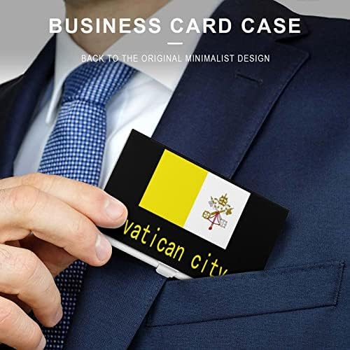 Bandeira do titular do cartão de identificação de negócios da cidade do Vaticano Silm Case Profissional Metal Name Card Pocket Pocket