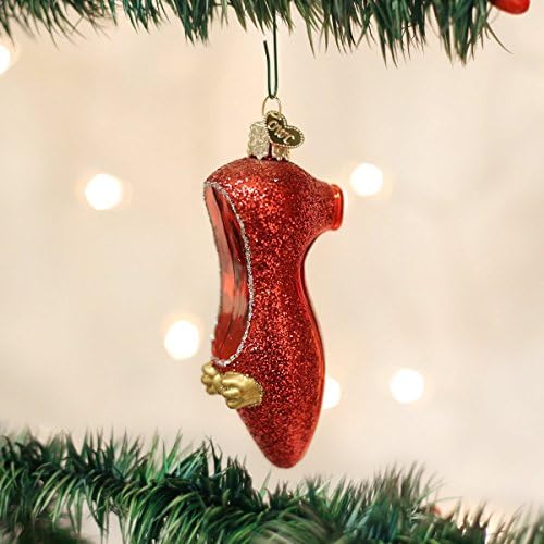 Coleção de sapatos de Natal do Velho Mundo enfeites de vidro para a árvore de natal Slipper vermelho