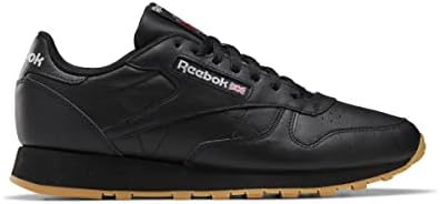 Reebok Unissex Classic Leather Sneaker, Core Black/Cinza Puro 5 Gum de borracha-03, 10 homens dos EUA