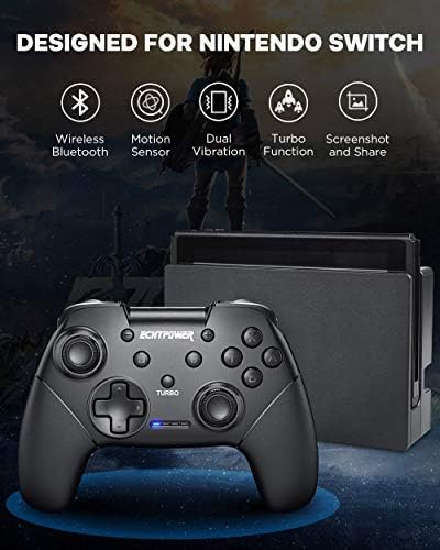 Switch Pro Controller para Nintendo Switch/Lite/OLED, Switch Ergonomic Pro Controller sem fio, Switch Remote GamePad Controllers,