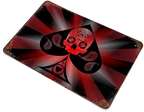 Ás de espadas com um crânio metal retro imagens penduradas imagens de impressão Pôster Pôster Iron Plate Art Moda decorativa