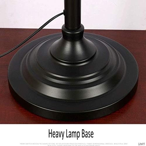 Lanterna de Higoh com prateleiras de madeira Lâmpada de chão, luz de leitura para o escritório do quarto lumin