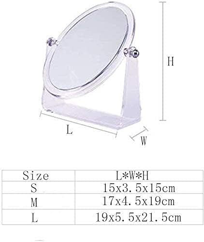 Sogudio Pequeno espelho espelhado espelho, espelho de beleza de dois lados de mesa 3x espelho cosmético 360 ° Mirror de banheiro espelho de maquiagem do banheiro