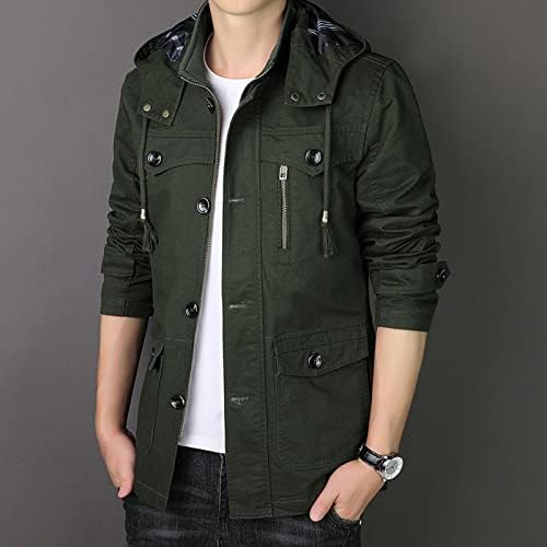 Maiyifu-Gj Militar Militar Militar Militar Jaqueta Full-Zip Outdoor Mid-Long Parka Jackets Casual Casual Casual