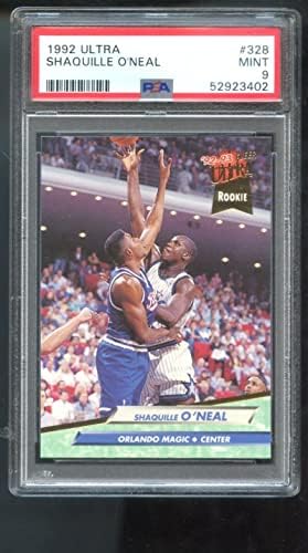 1992-93 Fleer Ultra 328 Shaquille O'Neal Rookie RC PSA 9 Cartão graduado Shaq Oneal - Basquete Cards de estreia cortada