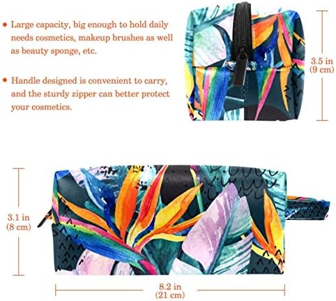 TBOUOBT Sacos de viagem cosméticos, estojo de maquiagem, bolsa de maquiagem para produtos de higiene pessoal, moda Tropical Paradise