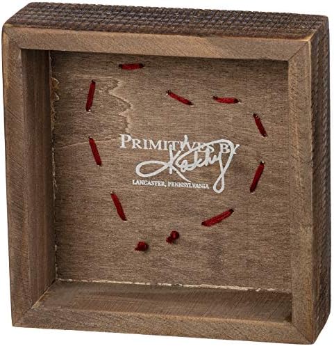 Primitivos de Kathy 34732 Sinal de caixa de madeira inspirada em rústico, 6 x 6,5 polegadas, sempre foi você