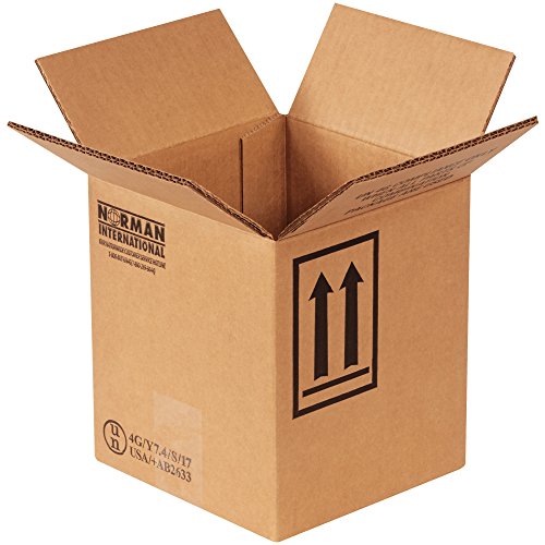 Caixas de tapete de transporte de caja, 1-1 galão, 6 7/8 x 6 7/8 x 7 7/8 , kraft, 20/pacote
