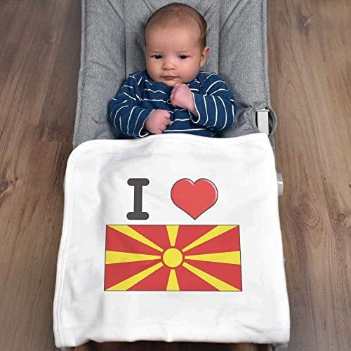 Azeeda 'I Love Macedonia' Cotton Baby Bobet / xale