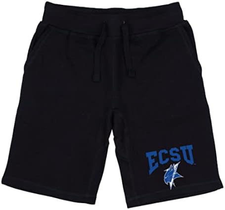 Ecsu Elizabeth City State University Vikings Premium Fleece Shorts de cordão preto preto