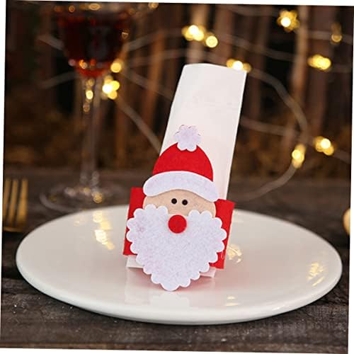 Sewacc 30pcs Santa Claus Ornamentos de Santa Ring Ring Party Anel de guardana