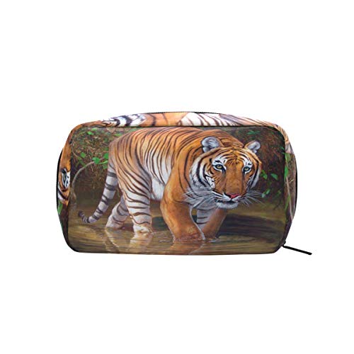 Tigre tigre nãoey em sacos de maquiagem de água portátil bolsa de cosméticos Bolsa de viagem Cosméticos Casos de maquiagem de saco de higieness para mulheres