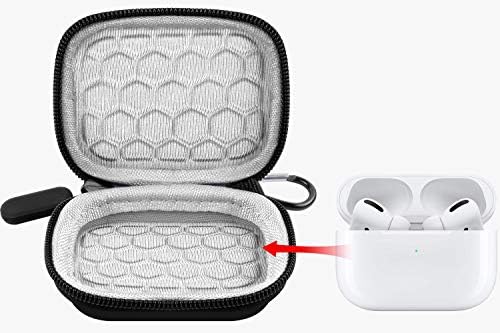 Case compatível com a Apple AirPods Pro, Air Pod 2 e 1, capa de fones de ouvido com moçante para transportar caixa sem fio com fones de ouvido - preto pela Comecase