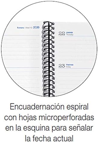 Diário em espiral ativo 11 x 174 mm dia Página 2020 Escreva Miquelrius Marino Catalão