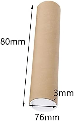 Tubos de correspondência longa e longa com tampas com tampas kraft poster transportando caixa de desenho de tubos de armazenamento de papelão tubos postais para pinturas de pôsteres frete de arte, 80cm
