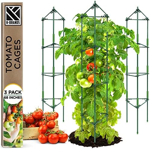 CAGA DE TOMATO DE KRANDS - Tomates Planta Stakes suporta gaiolas Trellis para jardim e vasos