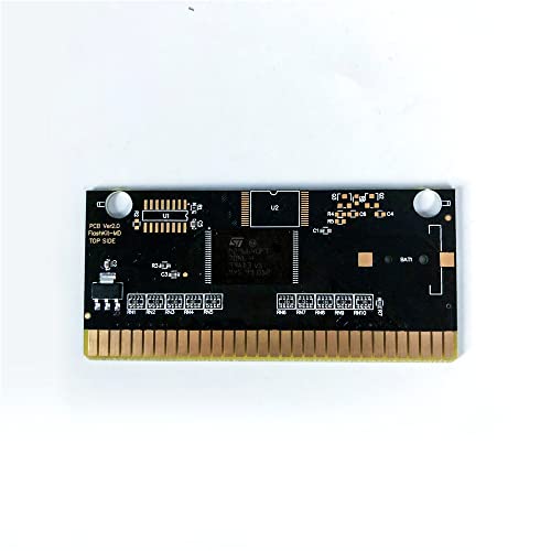 Aditi Tinhead - USA Label Flashkit MD Electroless Gold PCB Card para Sega Genesis Megadrive Console