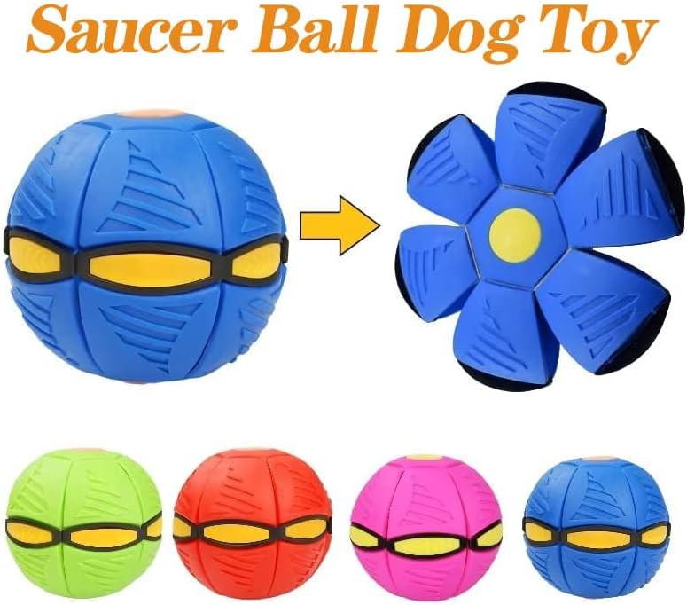 Bola de pires voadores de brinquedos de hiccval, brinquedo de cães voadores de pires, deformação descompressiva,