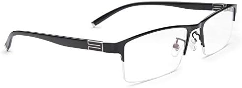 Óculos de leitura cinza fotoquromática de meio aro leves +1,00 resistência masculino feminino.