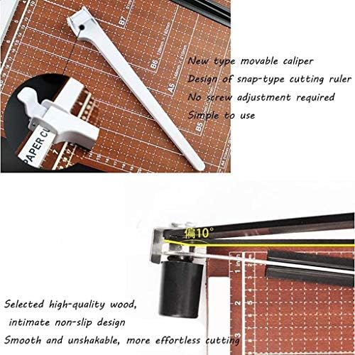 Corteiro de papel Guillotine Trimmer Office Cutter Cutter, 12 Cuttador de madeira de 12 Base de madeira A4 TRIMER
