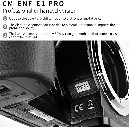 Commlite cm-enf-e1 pro nikon f Mount Lens para Sony e Mount Adapter Electronic Lens de Mount Autofocou