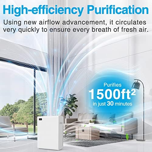 E-300L Purificador de ar e conjunto de combinações de filtro, purificadores de ar para casa grande sala H13 True Hepa Filter Ultra-Quiet