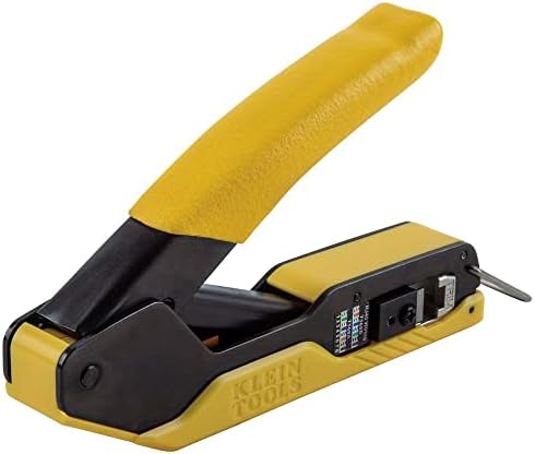 Klein Tools VDV226-005 Ferramenta de crimpagem de cabos de dados modulares compactos, para conectores de passagem rj45