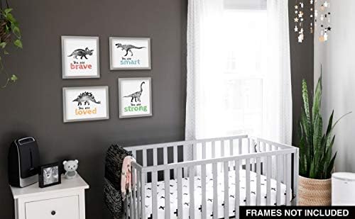Confetti Fox Dinosaur Wall Art Para Little Boys Room, Posters de Baby Nursery, Decoração de Dino da sala de jogos para crianças
