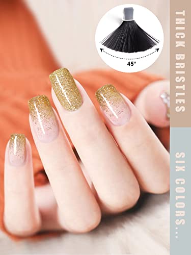 Kalolary Glitters Gel Polish Set, 6 Popular Bright Nail Art Sparkle Brulha Cores Polishol, Mergulhe de Gel Gel Gel