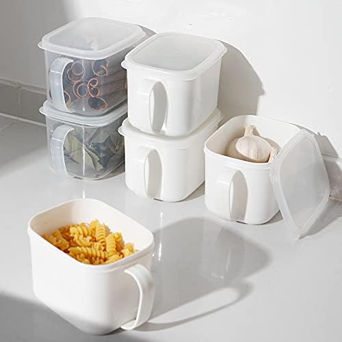 Recipiente de armazenamento de alimentos de plástico com tampa, caixa de armazenamento de alimentos para geladeira transparente