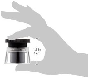 Mizar-Tec RCS-22 Alta ampliação Loupe, ampliação de 22x, diâmetro da lente 0,6 polegadas, 0,004 polegada graduação, feita no