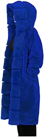 Hthlvmd feminino grosso casaco de pele FAUX Big com capuz parka sobretudo casaco de manga comprida M-5xl