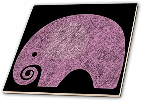3drose Anne Marie Baugh - Ilustrações - Ilustração de elefante rosa fofo - azulejos