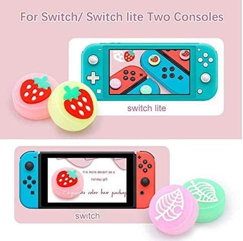 Luminous Thumb Stick Grips Caps Capas de Joystick Analog para Switch Lite NS Joy-Con Controlle