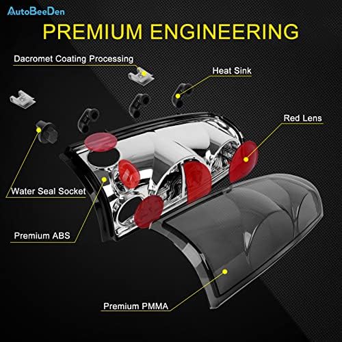 Luzes traseiras AutoBeeden Compatível com Chevy Silverado 1500 2500 3500 1999-2006 / Chevrolet 2007 com corpo clássico,