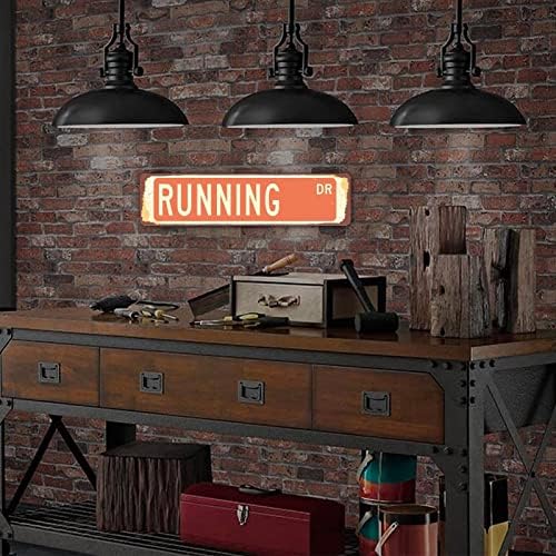 Running Dr. Vintage Metal Plate Running Decorative Wall Street Plate Running Sport Player Gream de jogador para o bar Diner