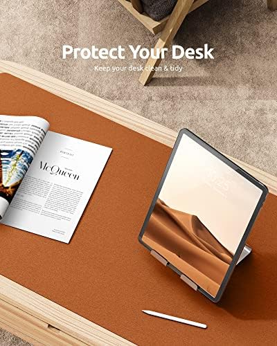 Protetor de almofada de mesa de couro ysagi, tapete de mesa de escritório, almofada de mouse grande, blotter de mesa de couro PU não