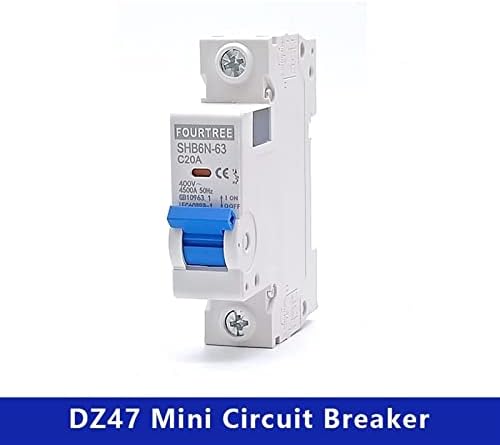 Hikota 1pcs 1 pólo 230V ~ CTYPE Mini Cutuiter Cutter Cutut Miniature Housed Switch MCB Montagem de 18 mm Din Rail