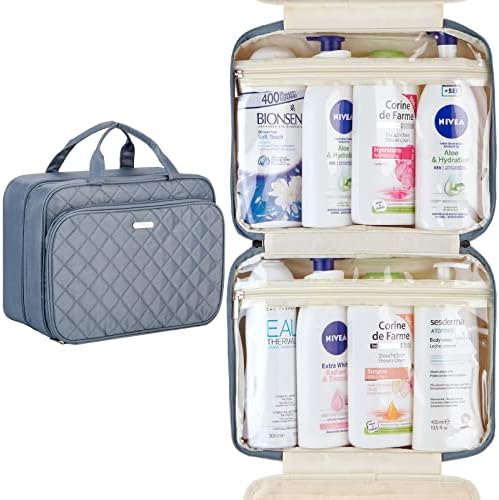 Findcozy Bolsa de higieness extra grande com gancho de suspensão, maquiagem de viagem para mulheres, organizador cosmético