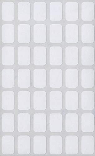 Rótulos retangulares brancos de maconha, 1/2 x 3/4 polegadas, 1000 por caixa